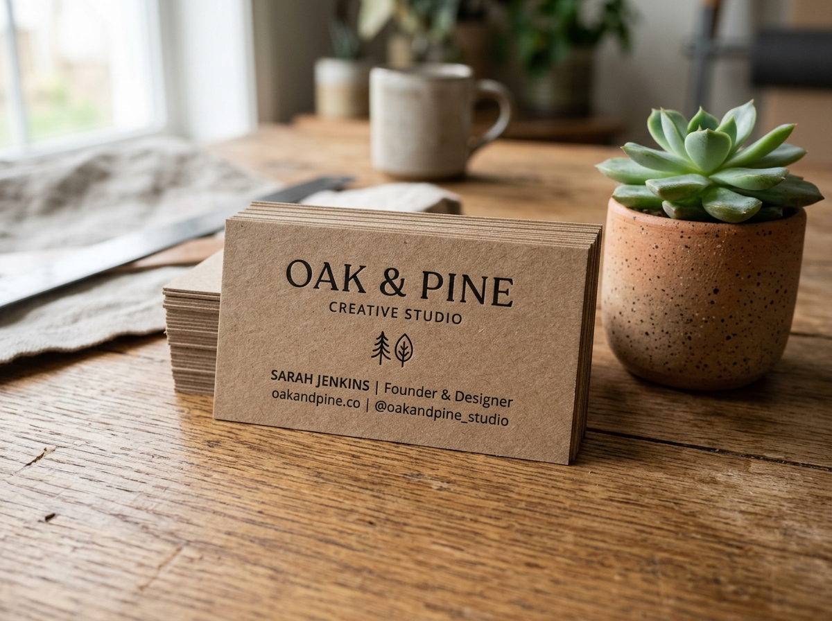 Kraft Paper Business Cards sample