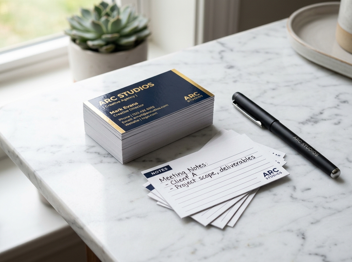 18pt Writable (C1S) Business Cards sample